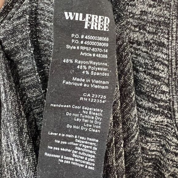 Aritzia Wilfred Free Yasmin Gray Spacedye Cut Out Back Bodycon Dress - Picture 10 of 10